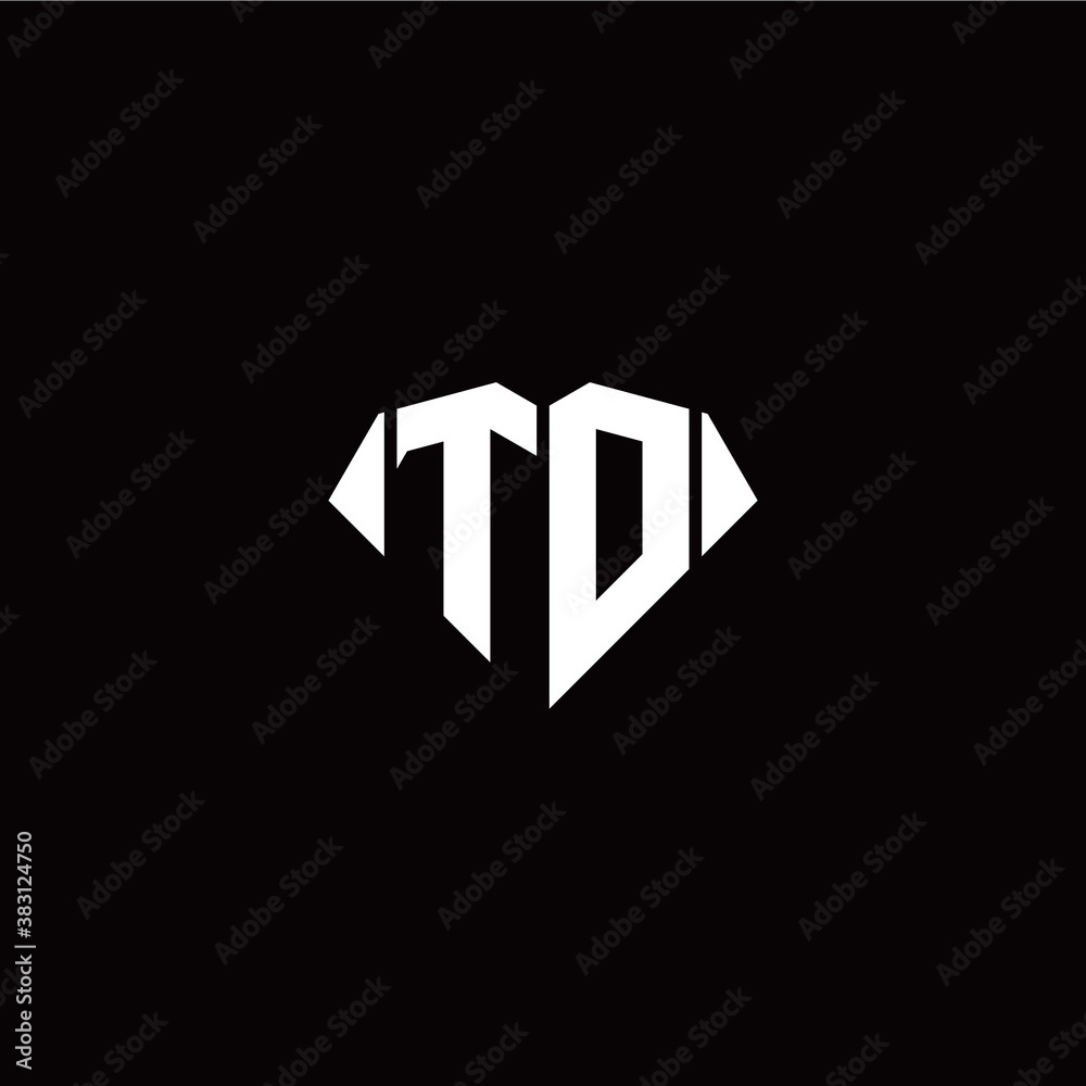 T O initial letter with diamond shape origami style logo template vector T O initial letter with diamond shape origami style logo template vector