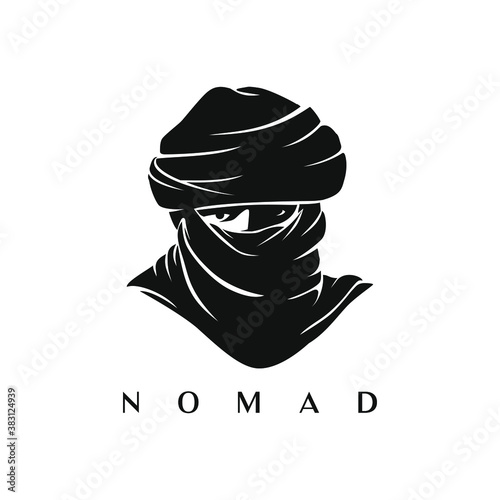 illustration silhouette nomad logo vector photo