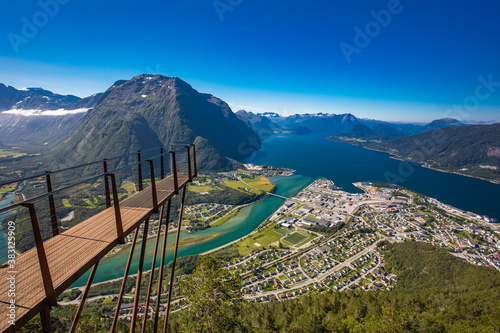 Rampestreken in Andalsnes, Norway. A famous tourist viewpoint