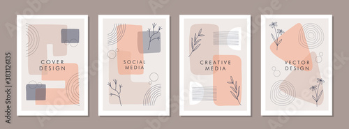 Set of abstract creative artistic templates. Universal cover Designs for Annual Report, Brochures, Flyers, Presentations, Leaflet, Magazine.