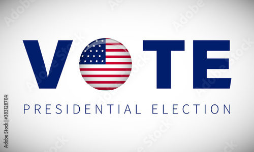 Voting concept. Presidential election. Vector illustration in flat style.
