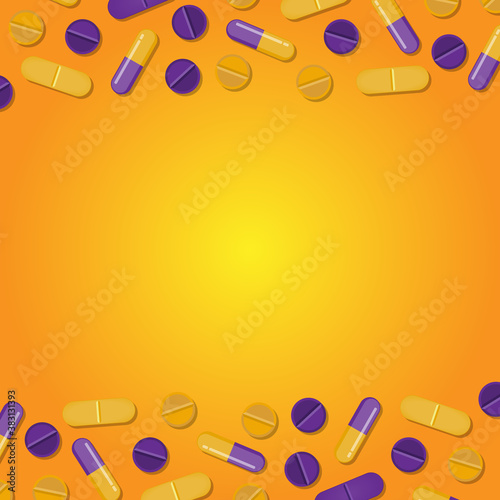 Background concept medicines drugs pills vector health