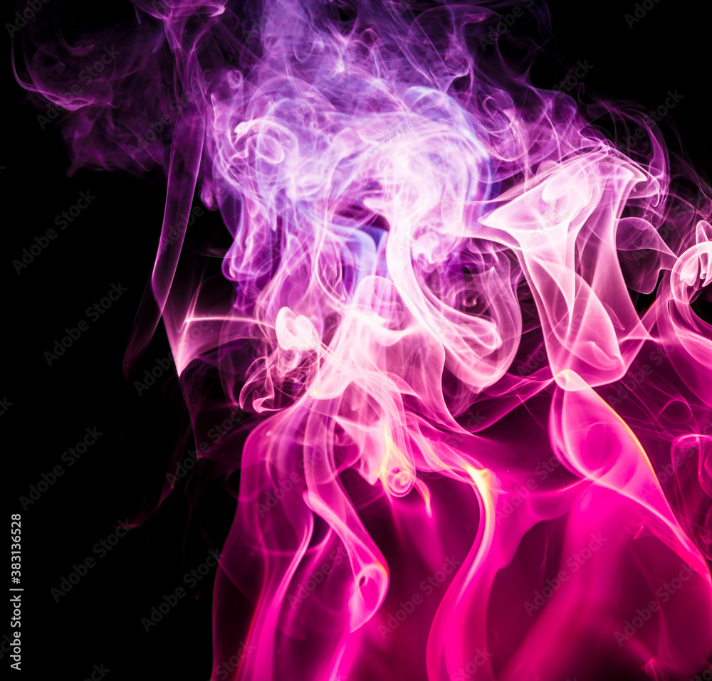 Colored smoke on black background Colored smoke on black background
