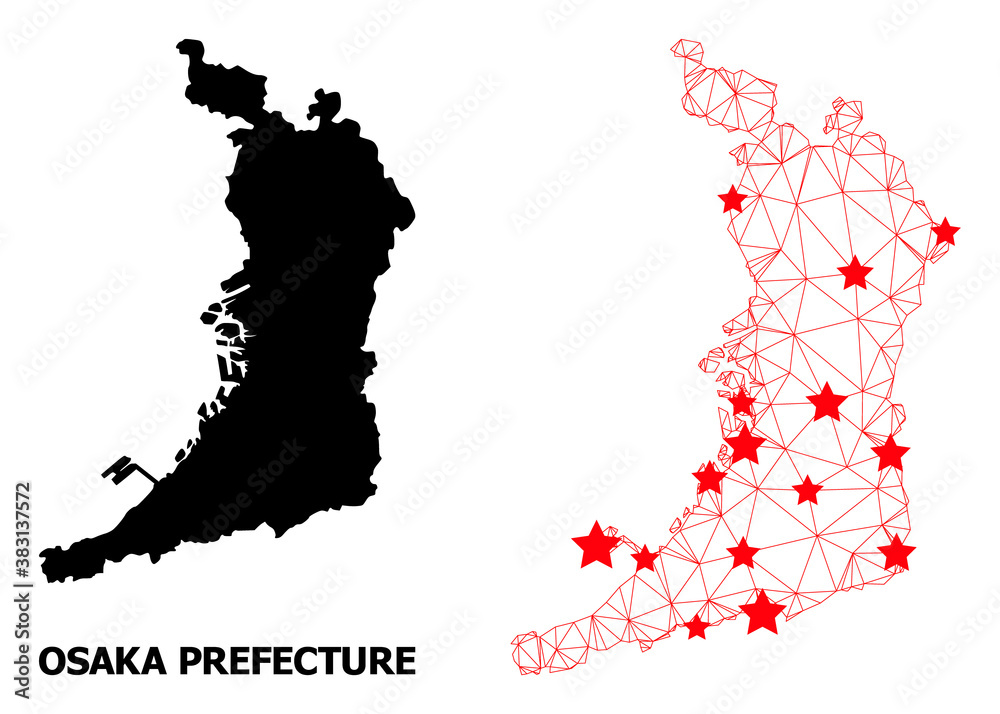 Carcass Polygonal And Solid Map Of Osaka Prefecture Vector Model Is   1000 F 383137572 XX0IMQWyLz6vyZeWL8OGRtgy5NGV0SvO 