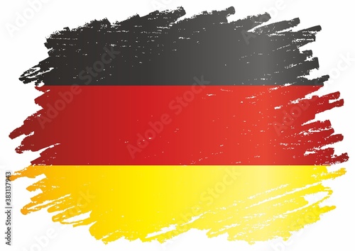 Flag of Germany  Federal Republic of Germany. Bright  colorful vector illustration.