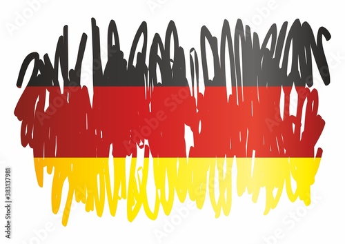 Flag of Germany, Federal Republic of Germany. Bright, colorful vector illustration. photo