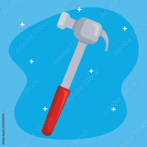construction hammer design of remodeling working and repairing theme Vector illustration