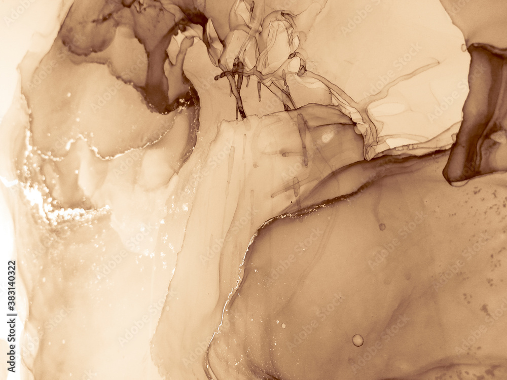 Watercolor Brown Pattern. Umber Artistic Texture. Watercolor Brown Pattern. Umber Artistic Texture.