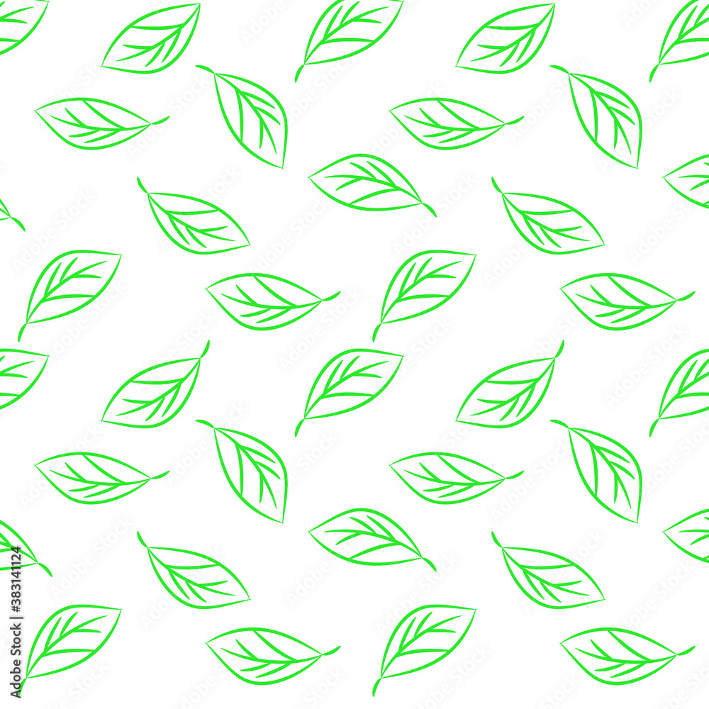 green leaves pattern vector