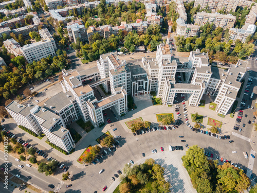 Fényképezés Aerial view of Derzhprom building on freedom square in kharkov