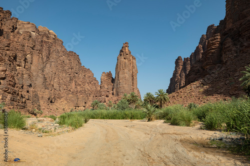 Wadi Al Disah valley views in Tabuk region of western Saudi Arabia