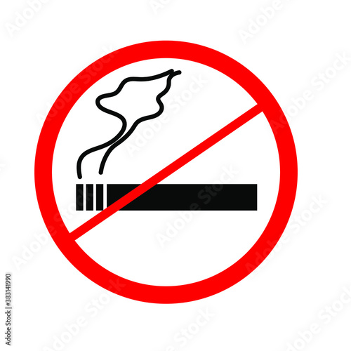 Smoking ban sign, vector graphics