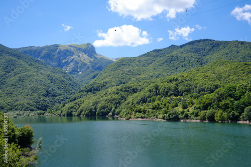 Landscape From Vagli lake and apuan mountains