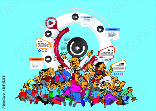 Businessman cartoon character, vector illustration