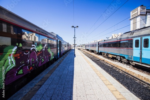train in the station Portugal 
