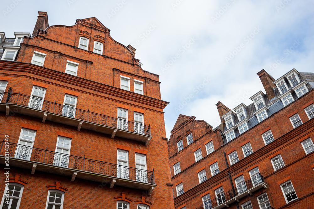 Historic red brick houses of London