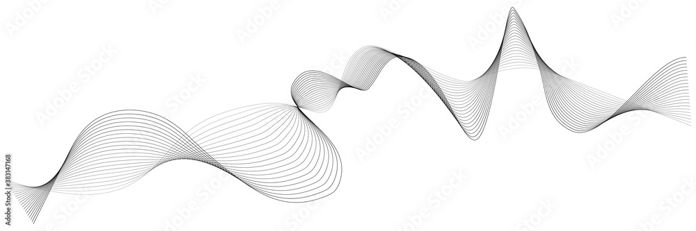 Fototapeta premium abstract vector wave lines on white background 