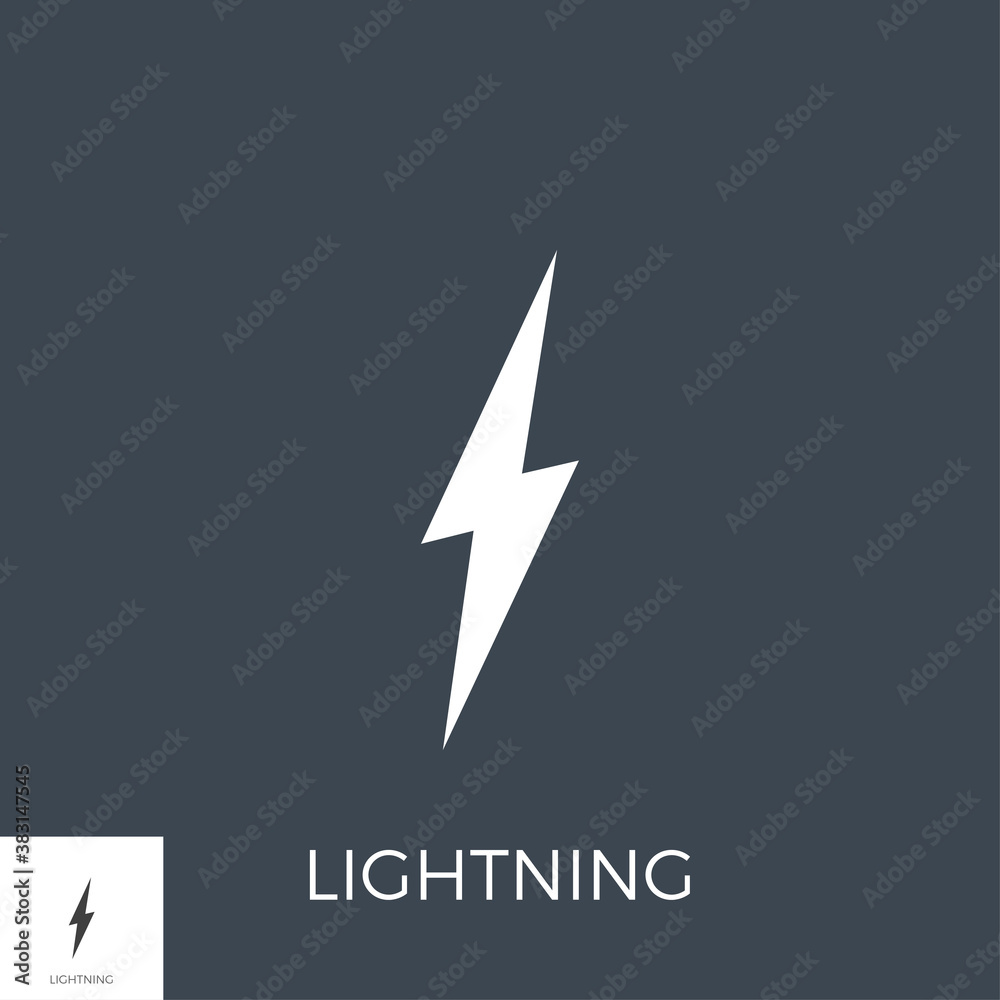 Lightning Vector Gluph Icon. Expand to any Size - Easy Change Colour. Lightning Vector Gluph Icon. Expand to any Size - Easy Change Colour.