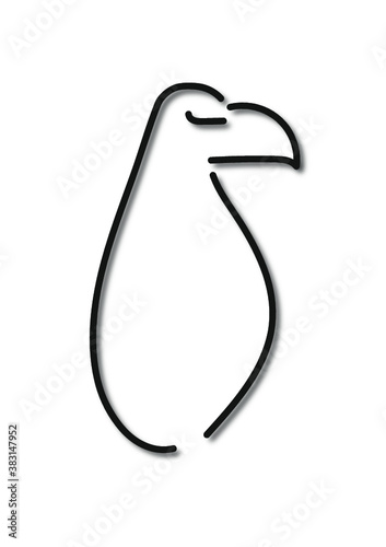 sleeping bird that can be used as a logo