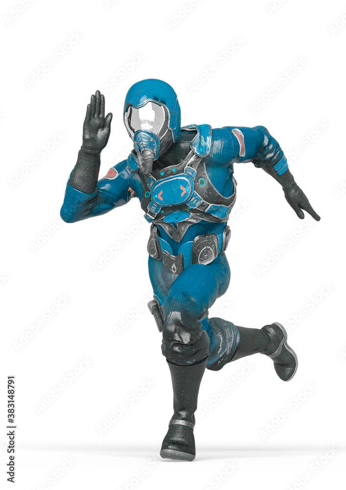 battle pilot is running fast in white background battle pilot is running fast in white background