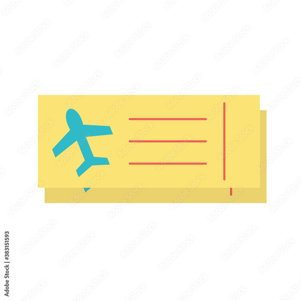 airplane tickets flat style icon vector design