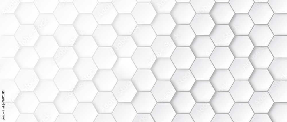Hexagon pattern with white background vector. Stock Vector | Adobe Stock