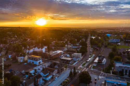 Aerial Sunrise in Souderton, PA