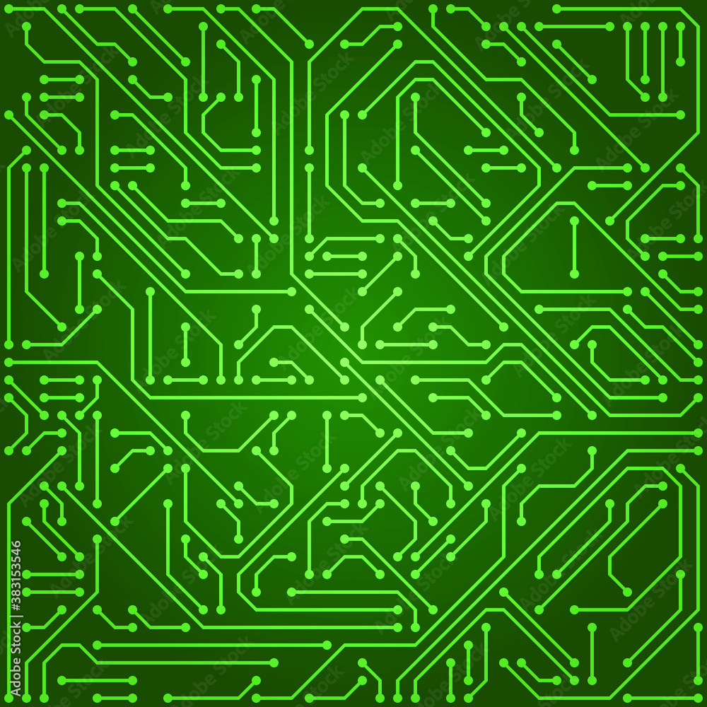 High tech circuit board vector background