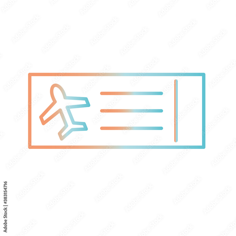 airplane tickets gradient style icon vector design airplane tickets gradient style icon vector design