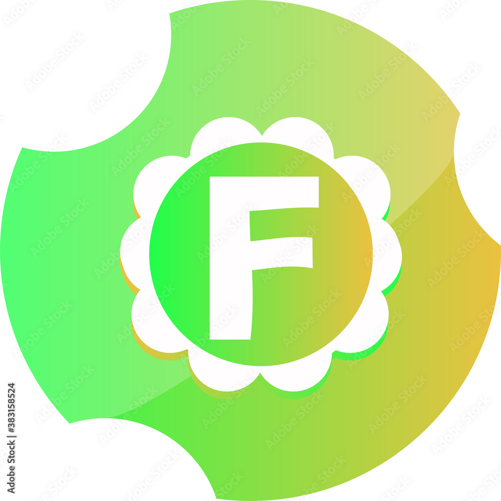 Letter F logo icon design template elements. F Icon color sign. Letter F logo icon design template elements. F Icon color sign.