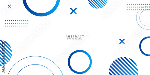 Blue memphis seamless vector patterns abstract background. Fashion design 80-90s. Modern blue colored background 