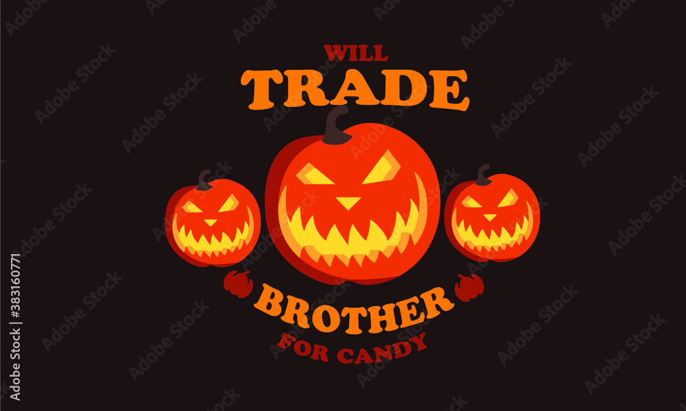 Helloween illustration flat design vector Helloween illustration flat design vector