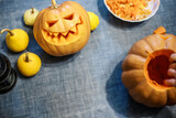 carve pumpkins for Halloween, Jack O' Lantern Carving Time