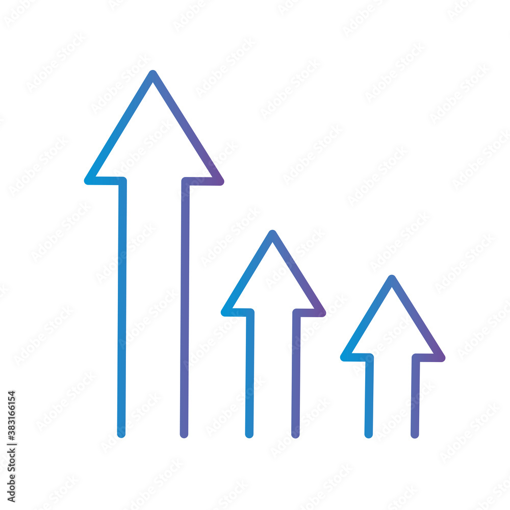 increase arrows gradient style icon vector design increase arrows gradient style icon vector design