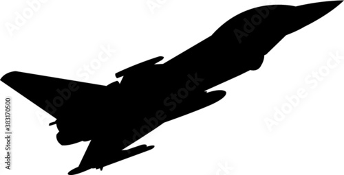 silhouette of a fighter aircraft