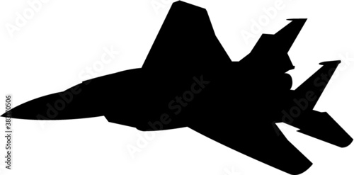 silhouette of a fighter aircraft