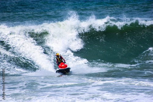 Photography surfing in the sea