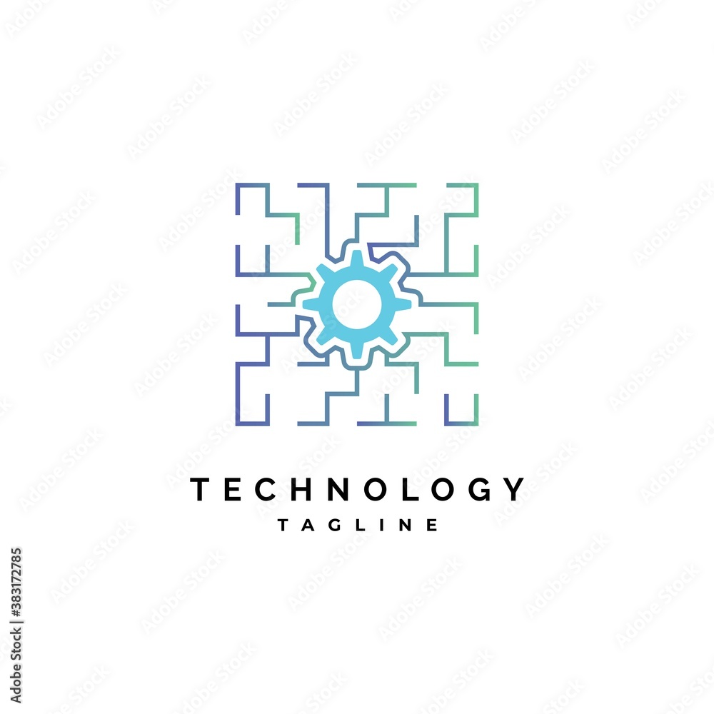 Technology logo design symbol vector template Technology logo design symbol vector template