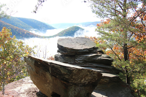 Clouds cover the valley below the Pine Creek Valley photo