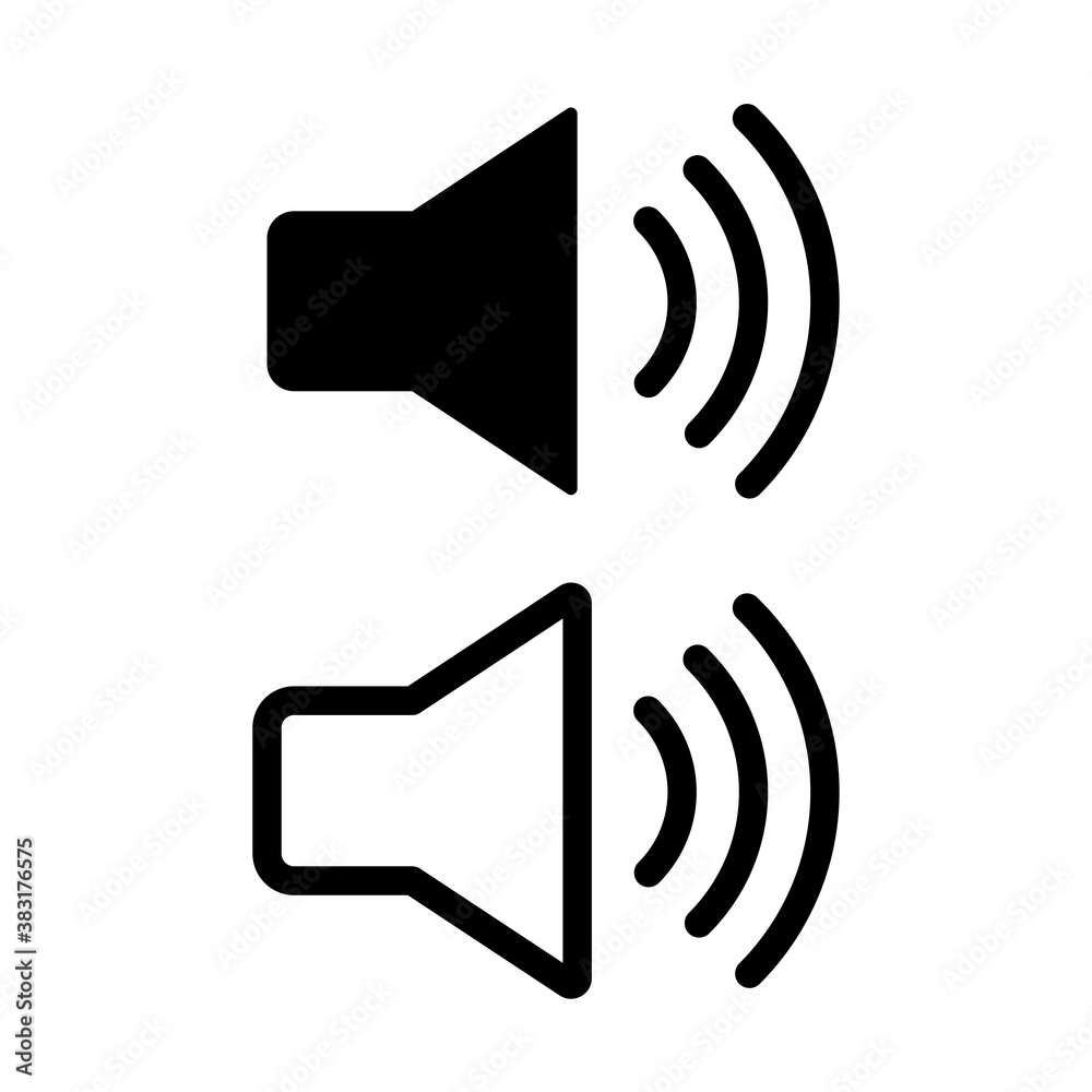audio sound, volume, speaker icon isolated on white background audio sound, volume, speaker icon isolated on white background