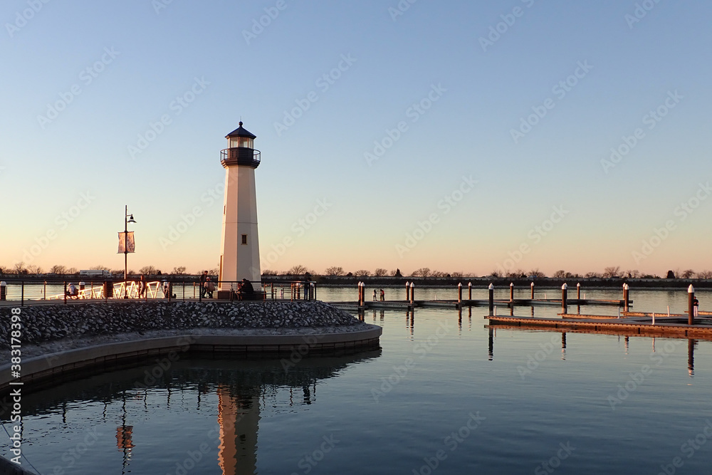 Sunset at lighthouse in Rockwall Texas