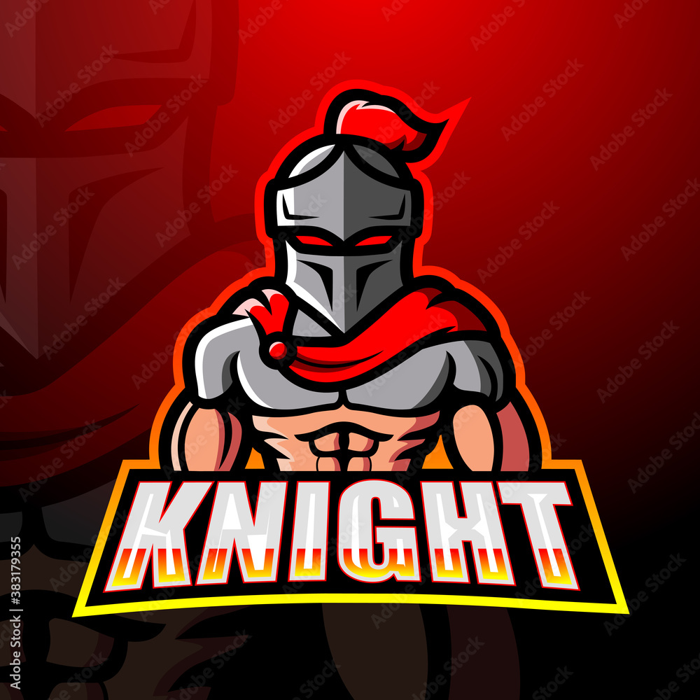 Knight mascot esport logo design Knight mascot esport logo design