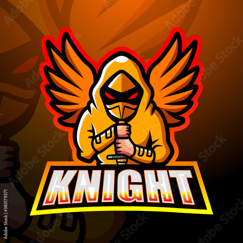 Knight mascot esport logo design