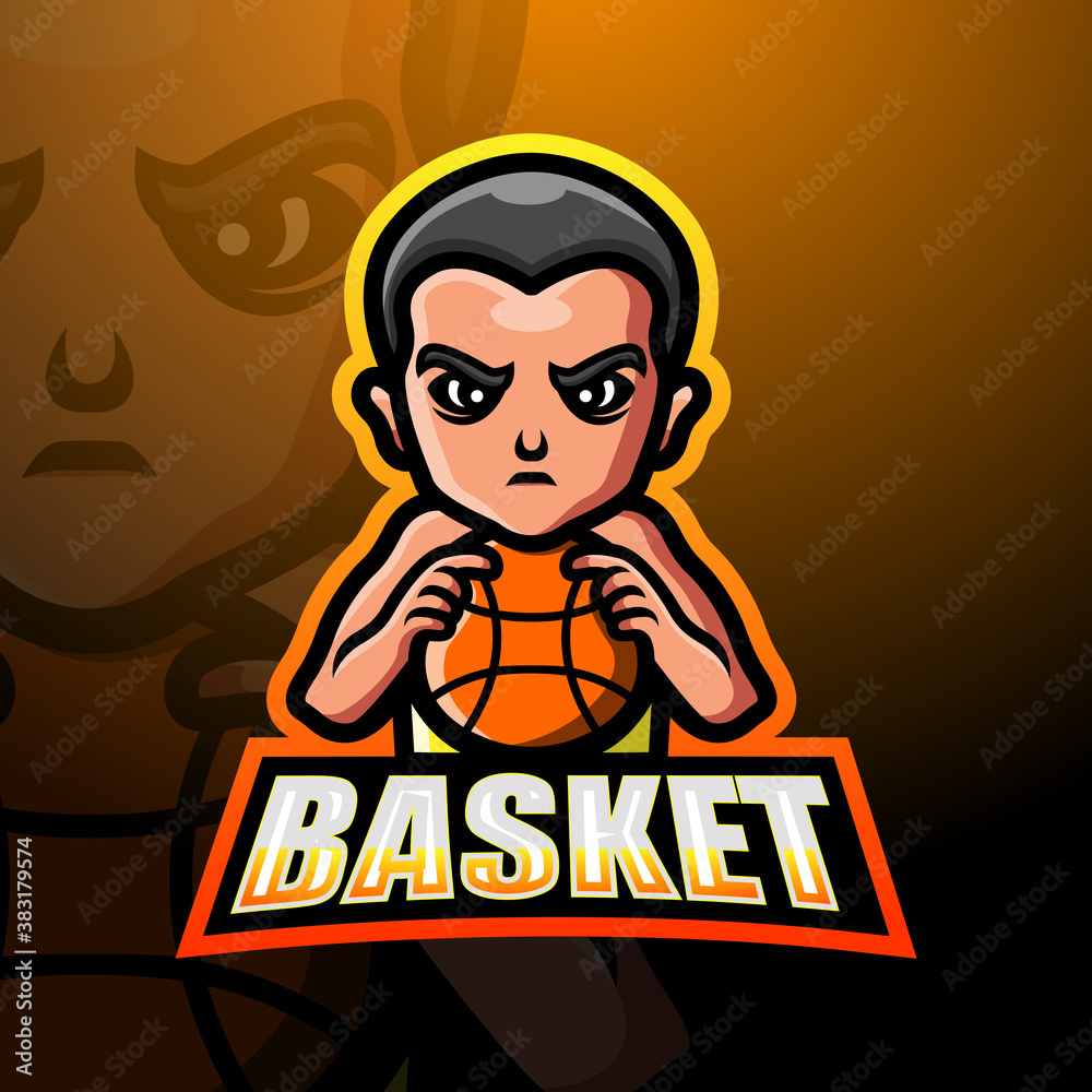 Basketball boy player mascot logo design Basketball boy player mascot logo design