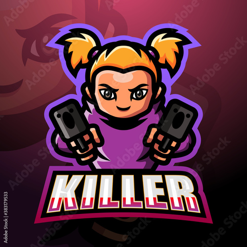 Killer mascot esport logo design