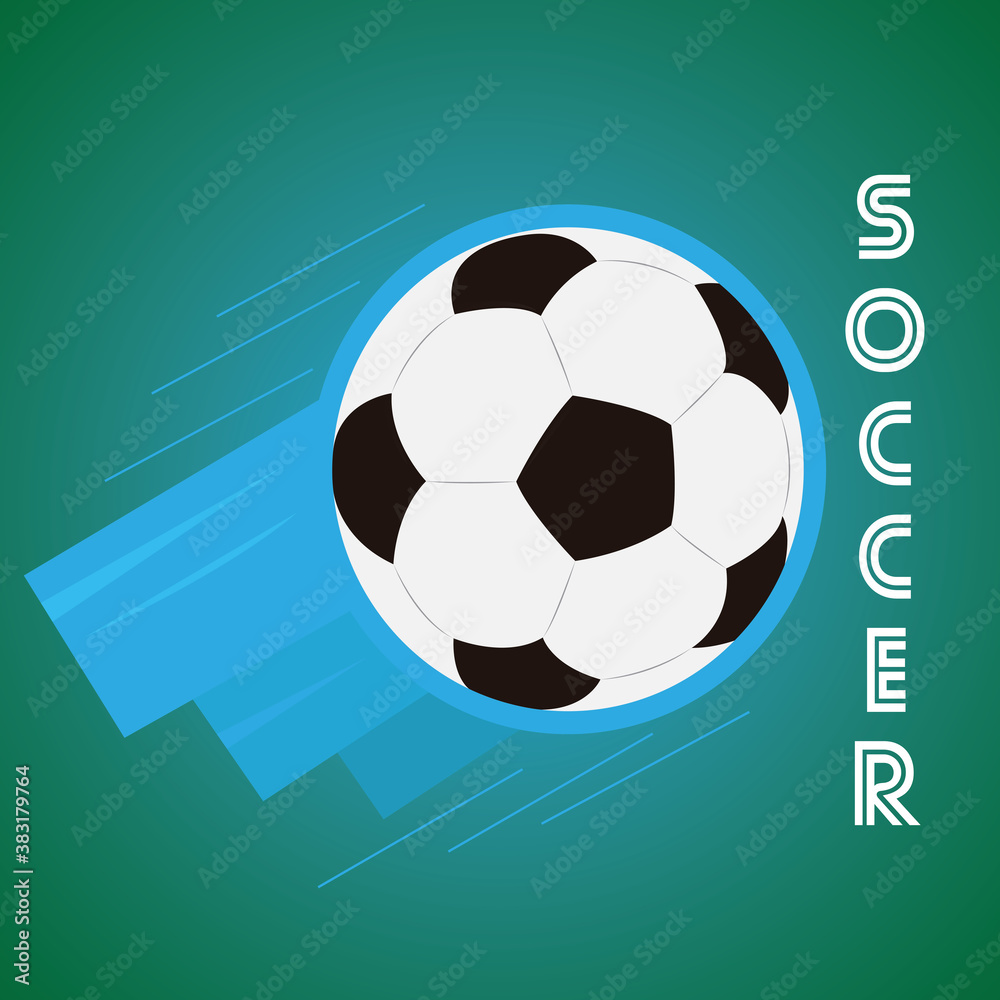 Soccer poster with a soccer ball - Vector illsutration Soccer poster with a soccer ball - Vector illsutration