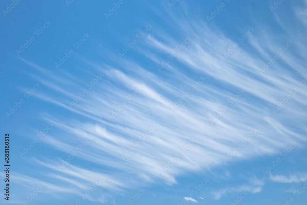Thin wispy white clouds texture in the blue sky Thin wispy white clouds texture in the blue sky