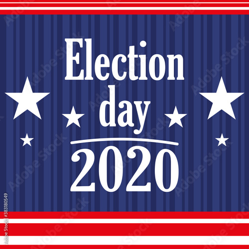 USA election day poster. Vote 2020 - Vector illustration