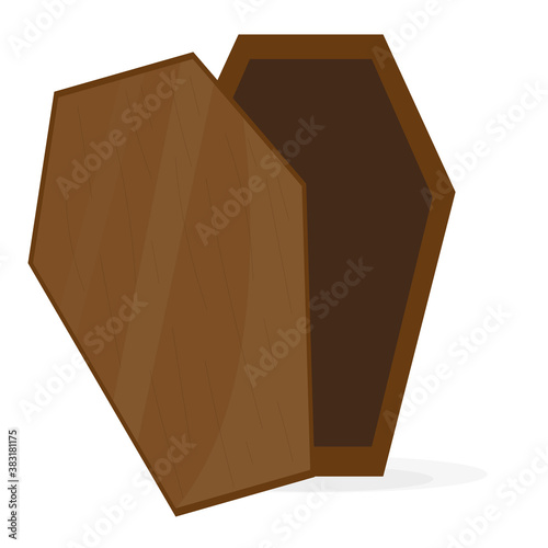 Dracula coffin icon. Halloween holiday - Vector illustration