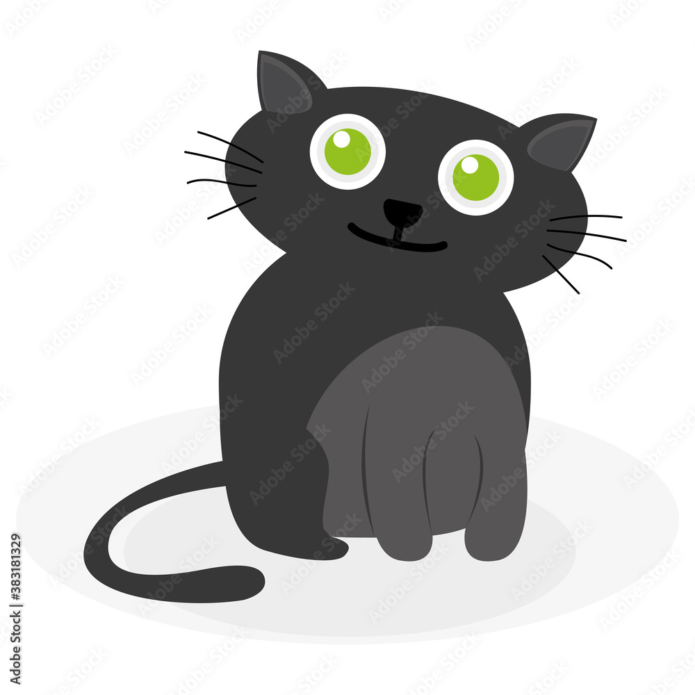 Fototapeta premium Isolated cat icon. Animal icon. Halloween holiday - Vector